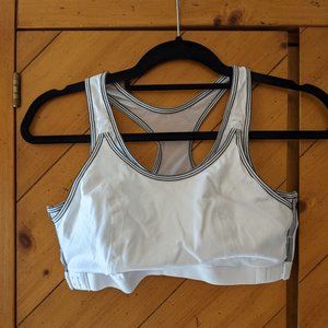 White racerback nursing sports bra: XL
